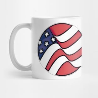 USA Flag Sketch Mug